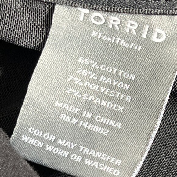 TORRID Bombshell Skinny Jeans Black Sz 14R NWT - Picture 8 of 8